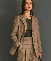 qualite | 【セットアップ対応】TWツイルチェックテーラードJK(テーラードジャケット)