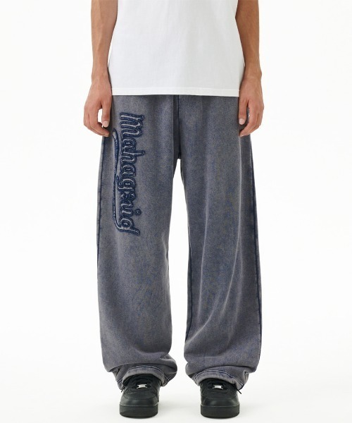 mahagrid/マハグリッド』WASHED CUT OFF APPLIQUE SWEAT PT/ウォッシュ