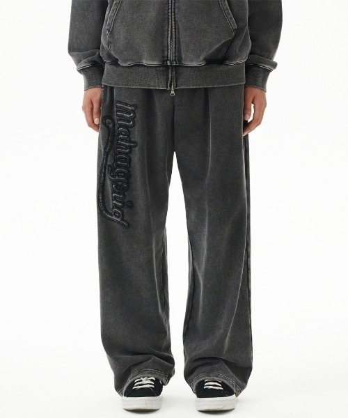 mahagrid/マハグリッド』WASHED CUT OFF APPLIQUE SWEAT PT/ウォッシュ