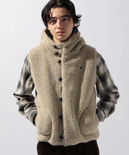 Gymphlex】フード付きボアベスト（その他アウター）｜GYMPHLEX