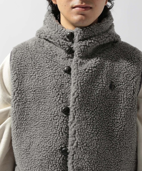 フード付きグレーボアベスト　14 楽天市場】【店内全品20％OFFクーポン】11/27 1:59まで□フーディー