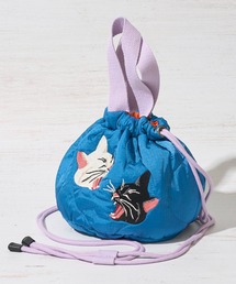 【HOUSTON / ヒューストン】SATIN MARKET BAG / キルティング巾着バッグ