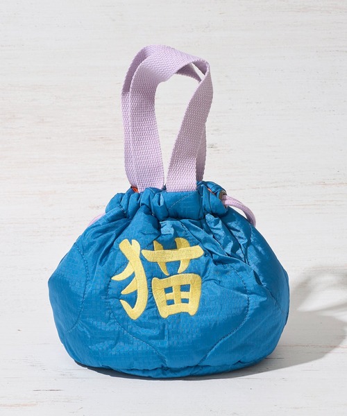 HOUSTON(ヒューストン)の「【HOUSTON / ヒューストン】SATIN MARKET BAG / キルティング巾着バッグ(ショルダーバッグ・レディース・ブルー/オリーブドラブ/ピンク・FREE)」の13枚目の写真