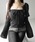 me+em select�i�~�[���Z���N�g�j�́u�����y �Q�_�Z�b�g �z�t�����g���{���j�b�g�x�A�g�b�v �{ �����V���[�g�J�[�f�B�K�� SET �^ front ribbon knit bare top + long sleeve short cardigan set�i�A���T���u���j�v�b�u���b�N