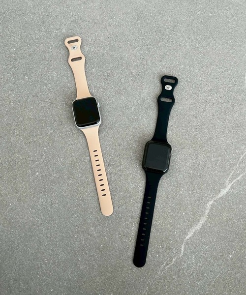 Me%(ミィパーセント)の「AppleWatchシリコンベルトバンド 605858(デジタル腕時計・レディース・ゴールド/ブラック・MEDIUM)」の22枚目の写真
