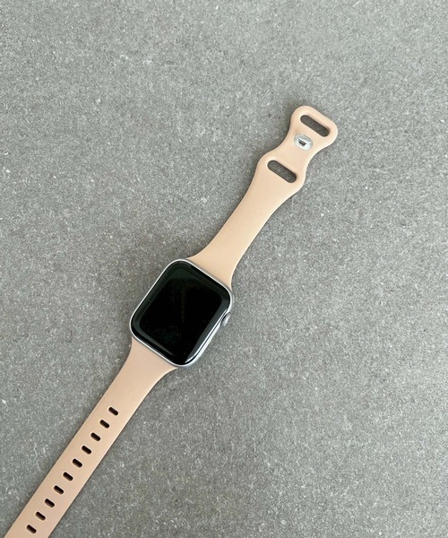 Me%(ミィパーセント)の「AppleWatchシリコンベルトバンド 605858(デジタル腕時計・レディース・ゴールド/ブラック・MEDIUM)」の20枚目の写真