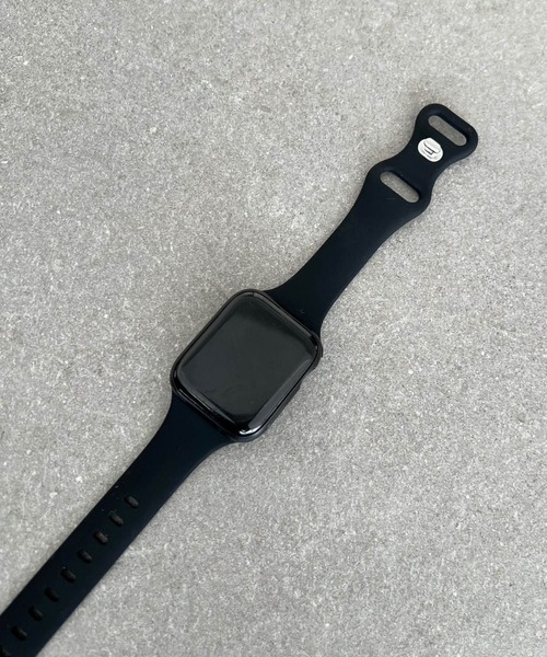 Me%(ミィパーセント)の「AppleWatchシリコンベルトバンド 605858(デジタル腕時計・レディース・ゴールド/ブラック・MEDIUM)」の15枚目の写真