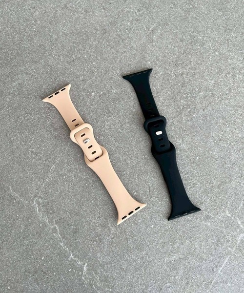 Me%(ミィパーセント)の「AppleWatchシリコンベルトバンド 605858(デジタル腕時計・レディース・ゴールド/ブラック・MEDIUM)」の17枚目の写真