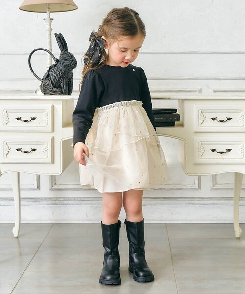 apres les cours(アプレレクール)の「ミドルブーツ(ブーツ・キッズ・ベージュ/ブラック・19/18/17/16/15 )」の12枚目の写真