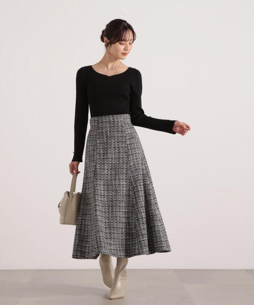 PROPORTION BODY DRESSING(プロポーションボディドレッシング)の「<ウォッシャブル>ハートネックリブニット / 1215270111(ニット/セーター・レディース・ブラック/パープル/ベージュ・FREE)」の20枚目の写真