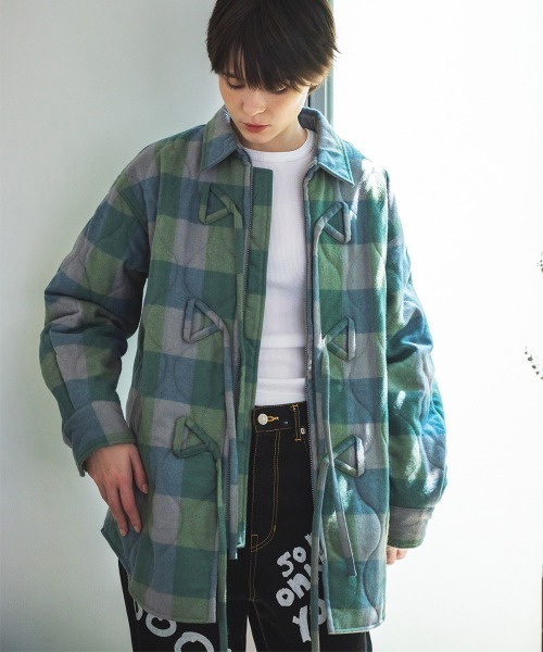soduk(スドーク)の「【soduk】puffy ribbon jacket(ブルゾン・レディース・ブルー/オレンジ・ONE SIZE)」の2枚目の写真