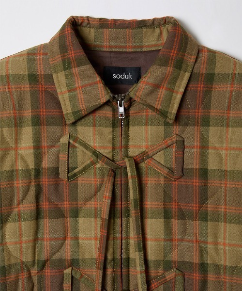 soduk(スドーク)の「【soduk】puffy ribbon jacket(ブルゾン・レディース・ブルー/オレンジ・ONE SIZE)」の10枚目の写真