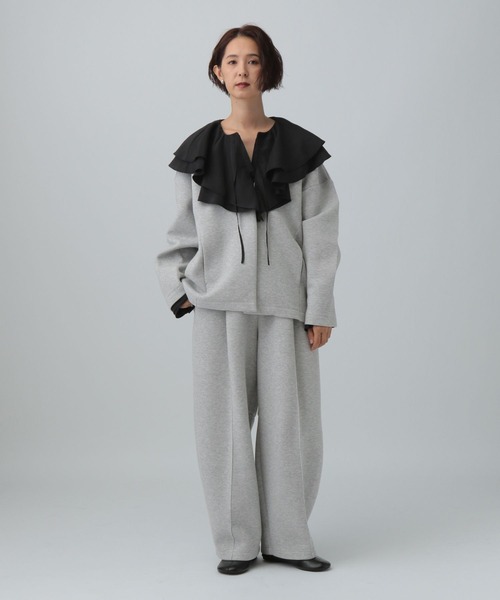 LEPSIM（レプシィム）の「パフエアジャケット　582439（ノーカラージャケット・レディース・ブラック/グレー・FREE）」の15枚目の写真