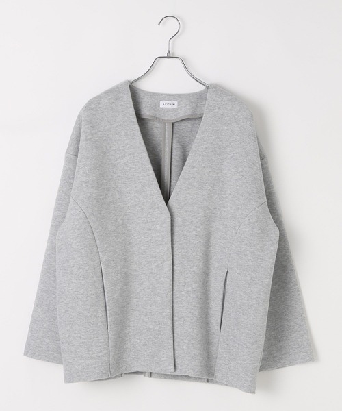 LEPSIM（レプシィム）の「パフエアジャケット　582439（ノーカラージャケット・レディース・ブラック/グレー・FREE）」の12枚目の写真