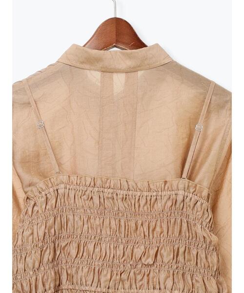 Te chichi TERRASSE（テチチテラス）の「シアージャガードビスチェセットシャツ（シャツ/ブラウス・レディース・ブルー/モカ/ブラック・F）」の12枚目の写真