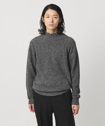 ミックス ブークレ モックネック ニット