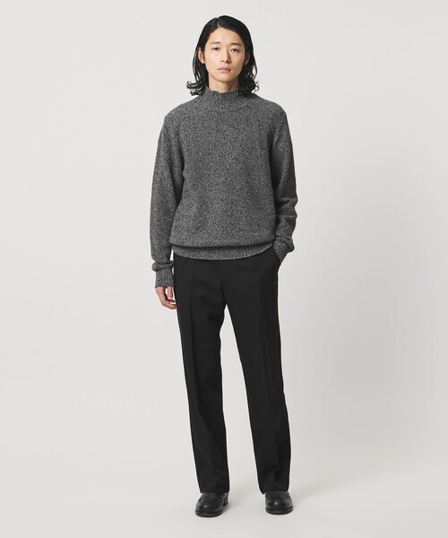 UNITED ARROWS（ユナイテッドアローズ）の「ミックス ブークレ モックネック ニット（ニット/セーター・メンズ・ナチュラル/ダークグレー・XL/S/M/L）」の4枚目の写真