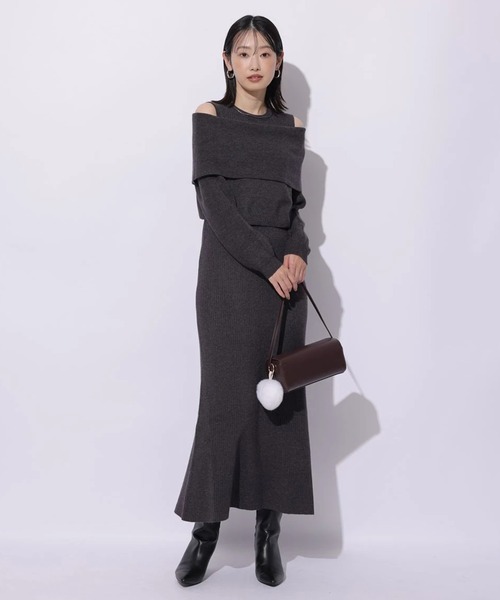 オフショルニットワンピースSET（ワンピース）｜Mystrada（マイ