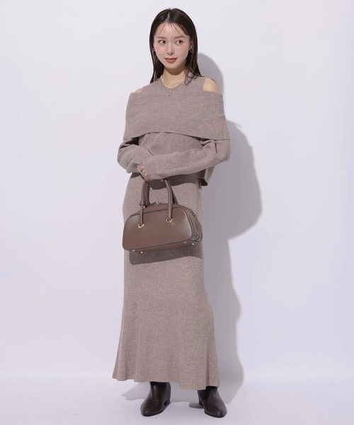 オフショルニットワンピースSET（ワンピース）｜Mystrada（マイ