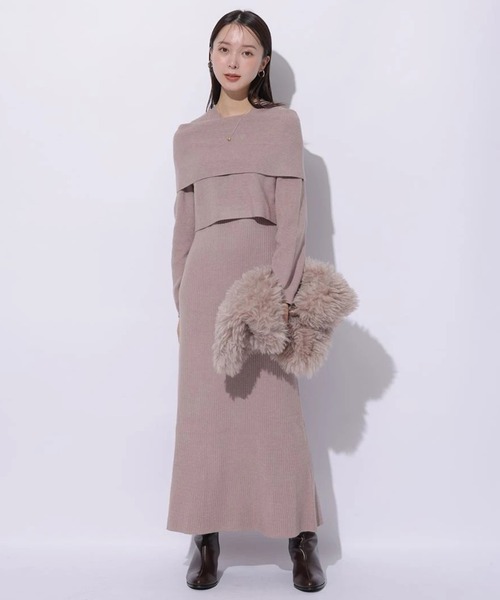 Mystrada／オフショルニットワンピ オフショルニットワンピースSET（ワンピース）｜Mystrada（マイ