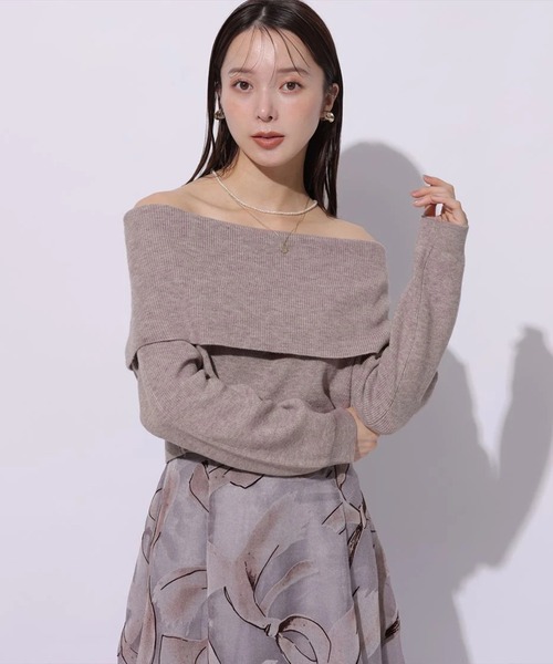 Mystrada／オフショルニットワンピ オフショルニットワンピースSET（ワンピース）｜Mystrada（マイ