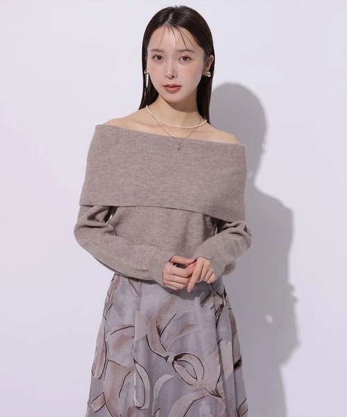 オフショルニットワンピースSET（ワンピース）｜Mystrada（マイ