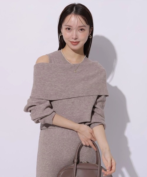 オフショルニットワンピースSET（ワンピース）｜Mystrada（マイ