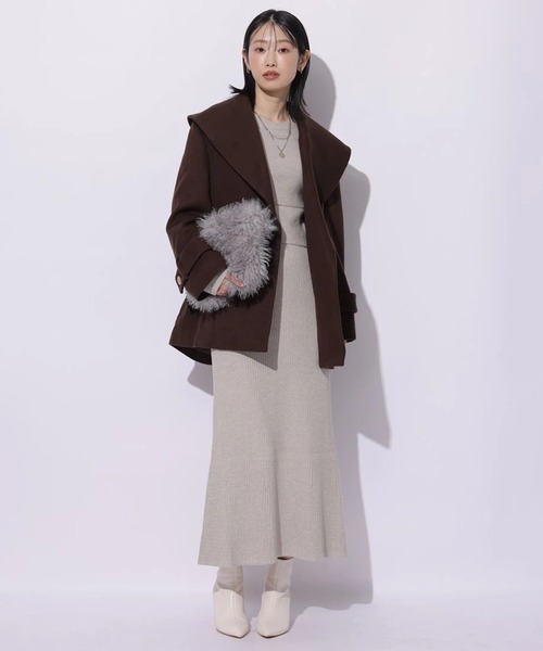 Mystrada（マイストラーダ）の「オフショルニットワンピースSET