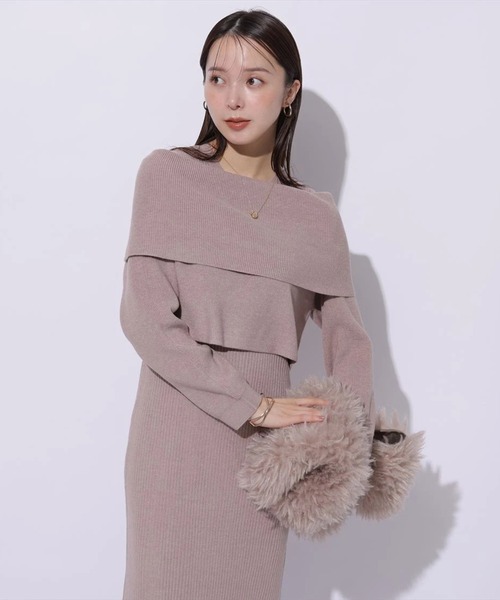 オフショルニットワンピースSET（ワンピース）｜Mystrada（マイ