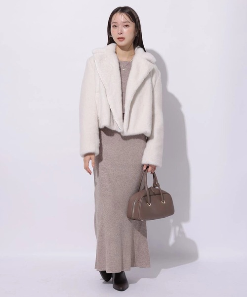 Mystrada(マイストラーダ)の「オフショルニットワンピースSET(ワンピース・レディース・ベージュ系その他/ピンク/チャコールグレー/モカ・36/38)」の21枚目の写真