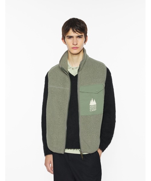 Maison Kitsune（メゾンキツネ）の「CASUAL FLEECE SLEEVELESS VEST（その他アウター・メンズ・モスグリーン/ネイビー・XS/S/M/L/XL）」の7枚目の写真