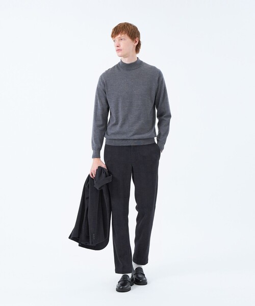 MACKINTOSH PHILOSOPHY（ﾏｯｷﾝﾄｯｼｭ ﾌｨﾛｿﾌｨｰ）の「ハイゲージ天竺 モックネックプルオーバーニット（ニット/セーター・メンズ・レッド系その他3/チャコールグレー/ブルー/ブラック・38/40）」の14枚目の写真