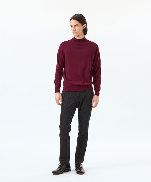 MACKINTOSH PHILOSOPHY（ﾏｯｷﾝﾄｯｼｭ ﾌｨﾛｿﾌｨｰ）の「ハイゲージ天竺 モックネックプルオーバーニット（ニット/セーター・メンズ・レッド系その他3/チャコールグレー/ブルー/ブラック・38/40）」の16枚目の写真