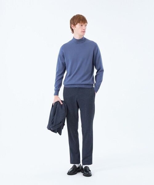 MACKINTOSH PHILOSOPHY（ﾏｯｷﾝﾄｯｼｭ ﾌｨﾛｿﾌｨｰ）の「ハイゲージ天竺 モックネックプルオーバーニット（ニット/セーター・メンズ・レッド系その他3/チャコールグレー/ブルー/ブラック・38/40）」の17枚目の写真