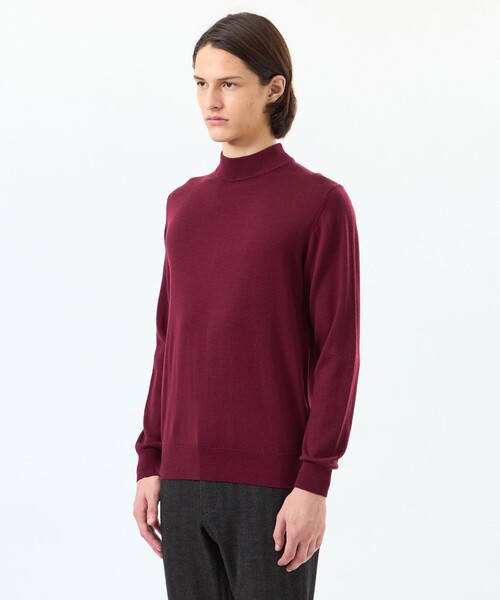 MACKINTOSH PHILOSOPHY（ﾏｯｷﾝﾄｯｼｭ ﾌｨﾛｿﾌｨｰ）の「ハイゲージ天竺 モックネックプルオーバーニット（ニット/セーター・メンズ・レッド系その他3/チャコールグレー/ブルー/ブラック・38/40）」の20枚目の写真