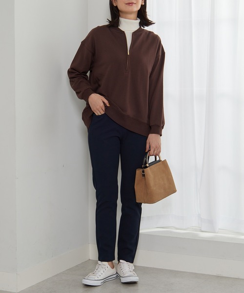 BELLUNA PLUS(ベルーナ)の「きれい見えボンディングスリムパンツ70丈(その他パンツ・レディース・ネイビー/モカ/ブラック/アイボリー・MEDIUM/LARGE/X-LARGE/SMALL)」の21枚目の写真
