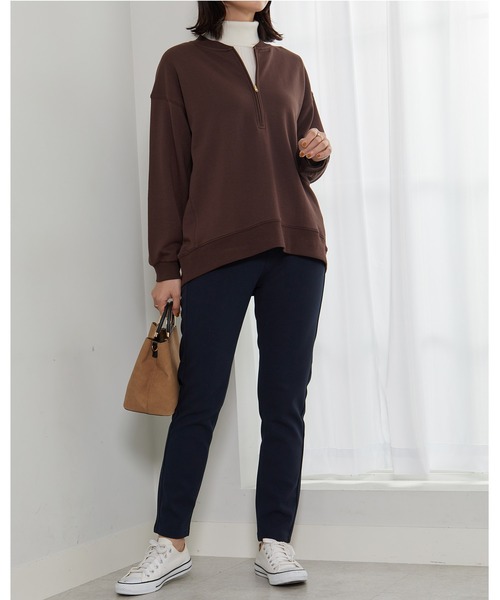 BELLUNA PLUS(ベルーナ)の「きれい見えボンディングスリムパンツ70丈(その他パンツ・レディース・ネイビー/モカ/ブラック/アイボリー・MEDIUM/LARGE/X-LARGE/SMALL)」の22枚目の写真