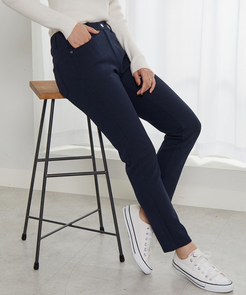 BELLUNA PLUS(ベルーナ)の「きれい見えボンディングスリムパンツ70丈(その他パンツ・レディース・ネイビー/モカ/ブラック/アイボリー・MEDIUM/LARGE/X-LARGE/SMALL)」の10枚目の写真