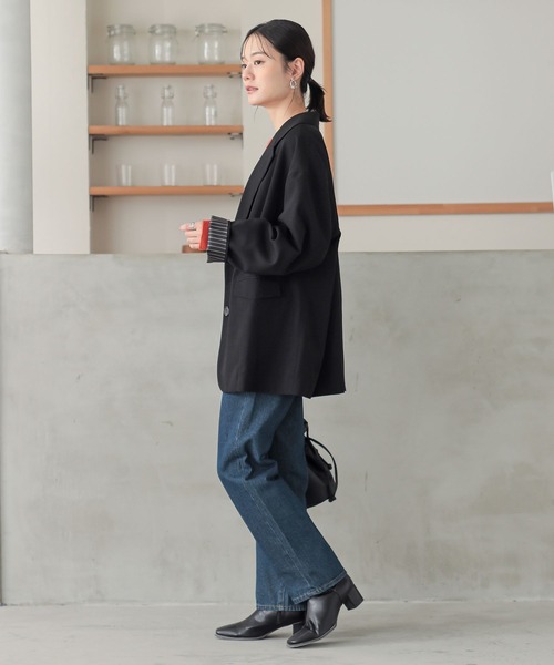 n'OrLABEL（ノアールレーベル）の「『オーバーサイズテーラードジャケット』（テーラードジャケット・レディース・ブラック/ブラウン・FREE）」の15枚目の写真