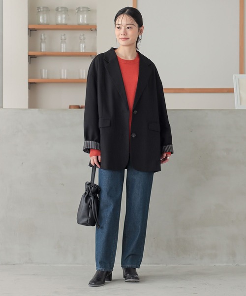 n'OrLABEL（ノアールレーベル）の「『オーバーサイズテーラードジャケット』（テーラードジャケット・レディース・ブラック/ブラウン・FREE）」の14枚目の写真