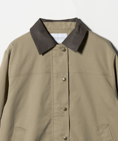 A DAY IN THE LIFE UNITED ARROWS（アデイインザライフユナイテッドアローズ）の「ツイル ハンティングジャケット ＜A DAY IN THE LIFE＞（その他アウター・レディース・ベージュ/ブラック・FREE）」の4枚目の写真