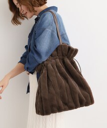 grove | ストライプエコファー巾着トート(トートバッグ)