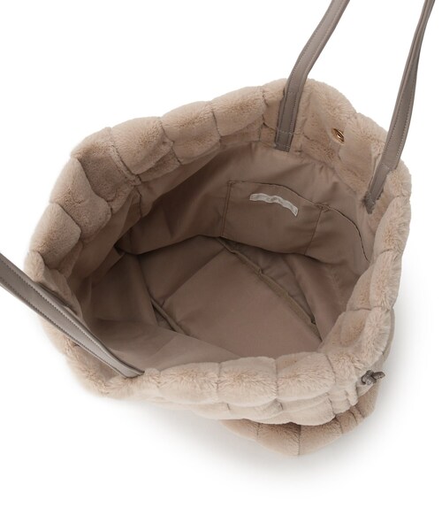 grove（グローブ）の「ストライプエコファー巾着トート（トートバッグ・レディース・ブラウン系/ライトベージュ/グレー・00）」の20枚目の写真