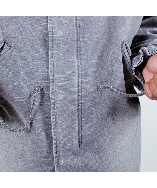 Kinetics(キネティクス)の「APPLEBUM Bleach Army Coat(アップルバム ブリーチ アーミーコート)(モッズコート・メンズ・グレー・MEDIUM/X-LARGE/LARGE)」の7枚目の写真