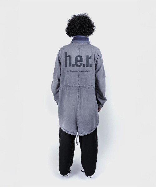 Kinetics(キネティクス)の「APPLEBUM Bleach Army Coat(アップルバム ブリーチ アーミーコート)(モッズコート・メンズ・グレー・MEDIUM/X-LARGE/LARGE)」の11枚目の写真