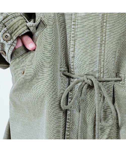 Kinetics(キネティクス)の「APPLEBUM Bleach Army Coat(アップルバム ブリーチ アーミーコート)(モッズコート・メンズ・グレー・MEDIUM/X-LARGE/LARGE)」の17枚目の写真