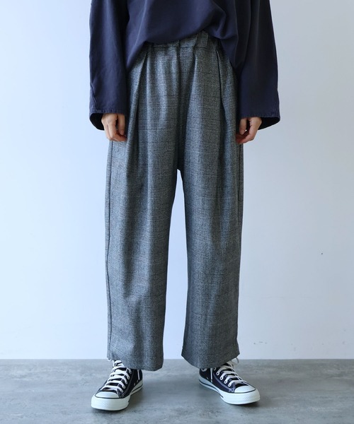 yuni（ユニ　）の「△washable wool check gum tack P（その他パンツ・レディース・ブラック・FREE）」の6枚目の写真