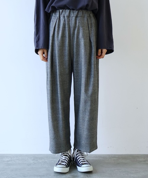 yuni（ユニ　）の「△washable wool check gum tack P（その他パンツ・レディース・ブラック・FREE）」の9枚目の写真