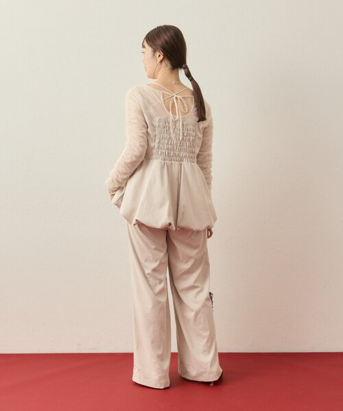 mystic（ミスティック）の「【@aoiikegaya企画】チュール切替ペプラムSET UP（その他パンツ・レディース・アイボリー/ブラック・2/1）」の9枚目の写真