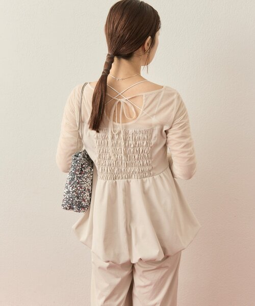 mystic（ミスティック）の「【@aoiikegaya企画】チュール切替ペプラムSET UP（その他パンツ・レディース・アイボリー/ブラック・2/1）」の12枚目の写真